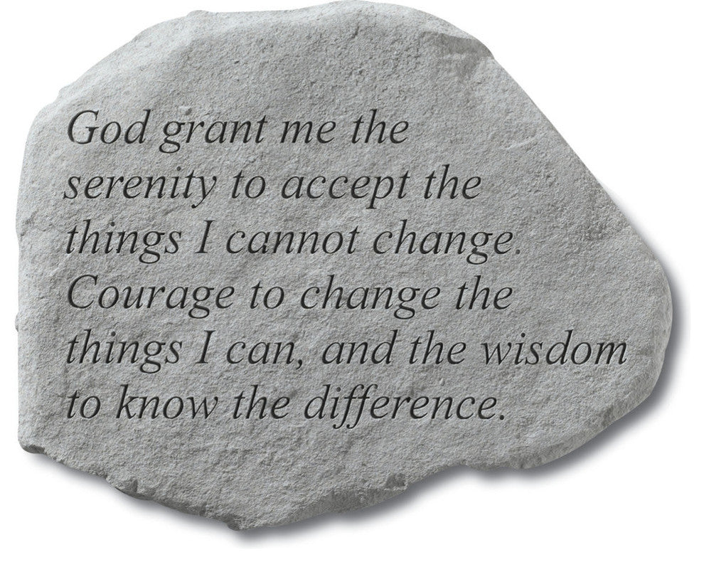 "God Grant Me the Serenity" Garden Stone