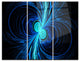 "Blue Fractal Wallpaper" Digital Metal Wall Art, 3 Panels, 36"x28"