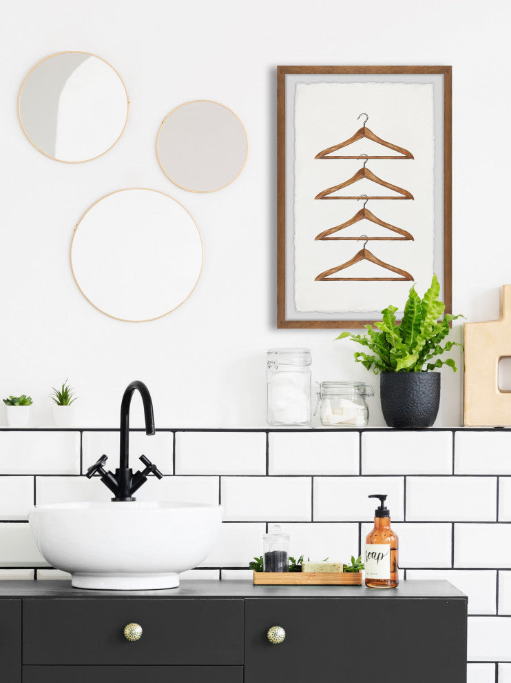 "Clothes Hanger" Framed Painting Print, 24x36