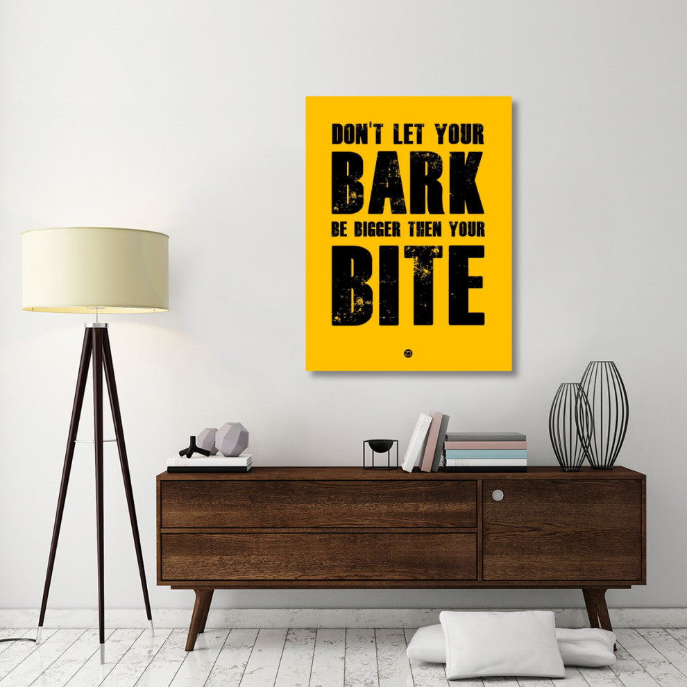 "Bark And Bite Poster Yellow" Fine Art Print