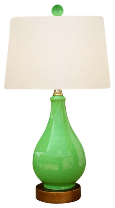 Green Porcelain Vase Table Lamp 17"