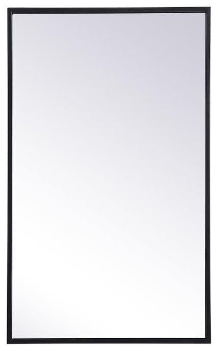 Metal Mirror Medicine Cabinet 17"x28", Black Finish