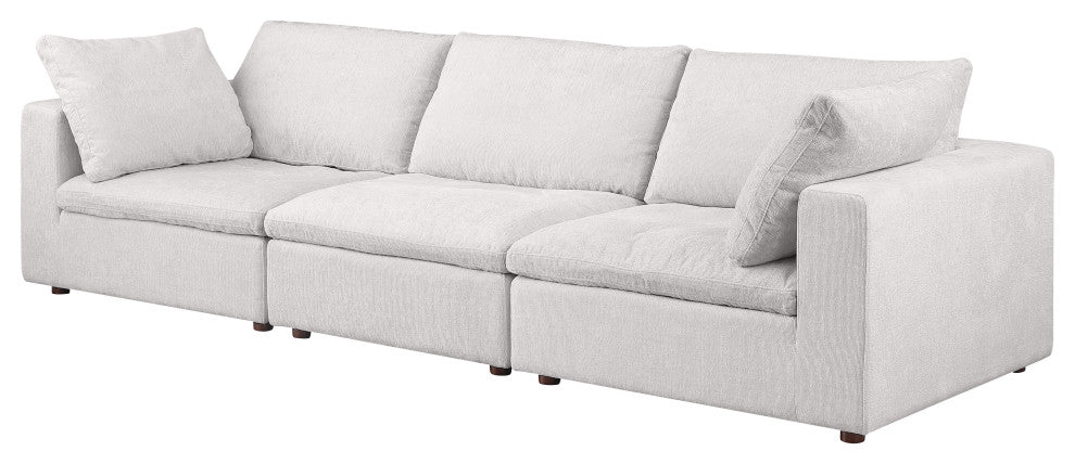 Dante Modular Sofa Upholstered, Genuine Belfast Fabric, Light Gray