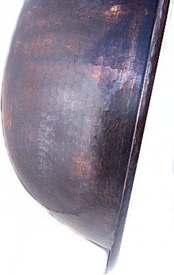 Hammered Round Bathroom Black Nickel Sink