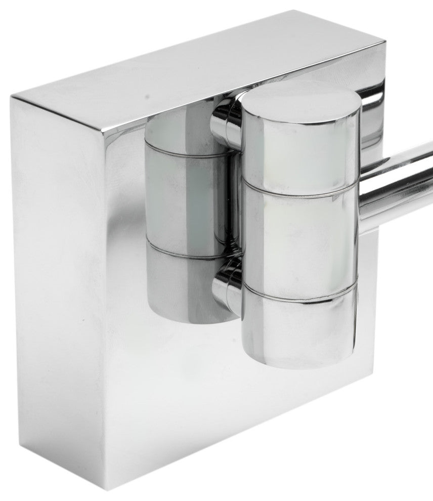 ALFI brand ABM8WLED-PC Polished Chrome Wall Mount Square 8" Mirror w/ Light