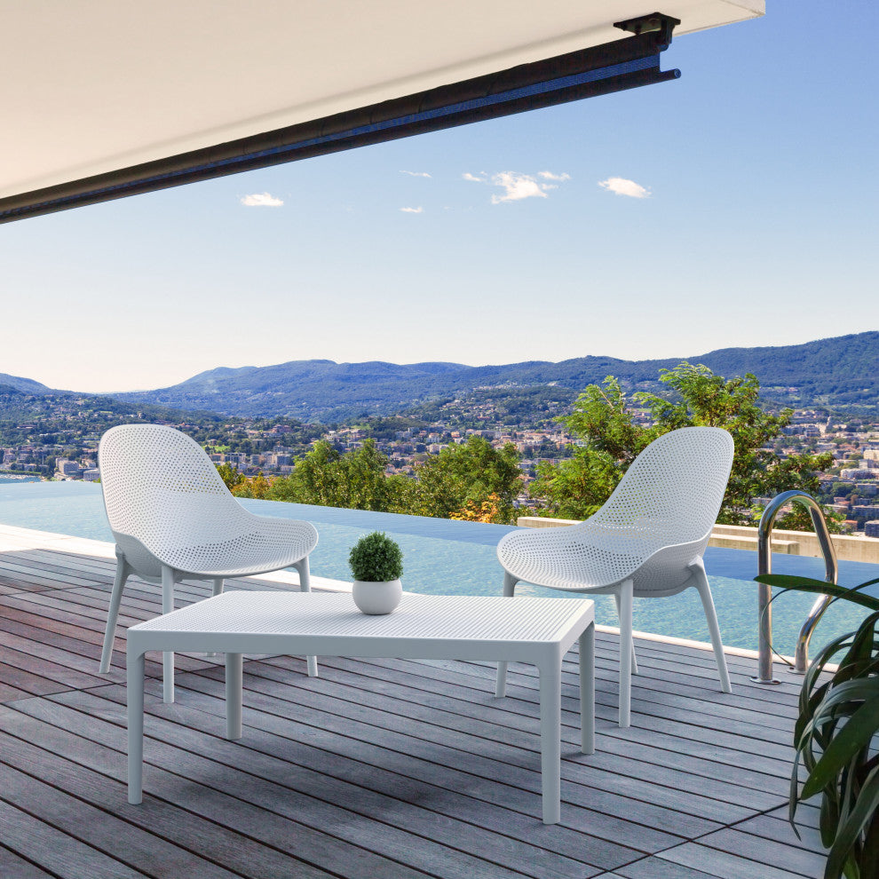 Compamia Sky Lounge Chair, Set of 2, White