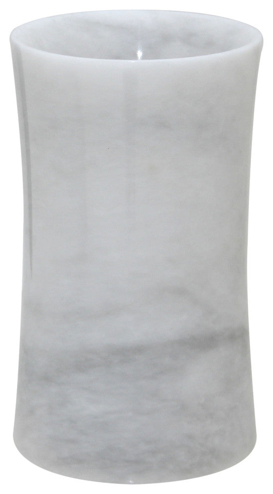 Vinca Collection Pearl White Marble Tumbler