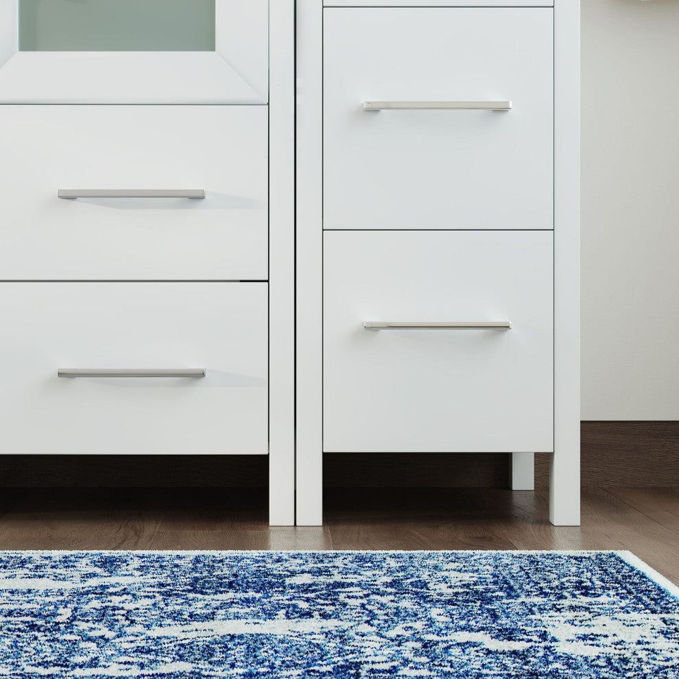 The Pullman Bathroom Vanity, White, 96", Double Sink, Freestanding