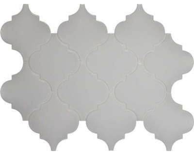 Whisper Arabesque Ceramic Tile White, 12"x12"x8 mm, Set of 10