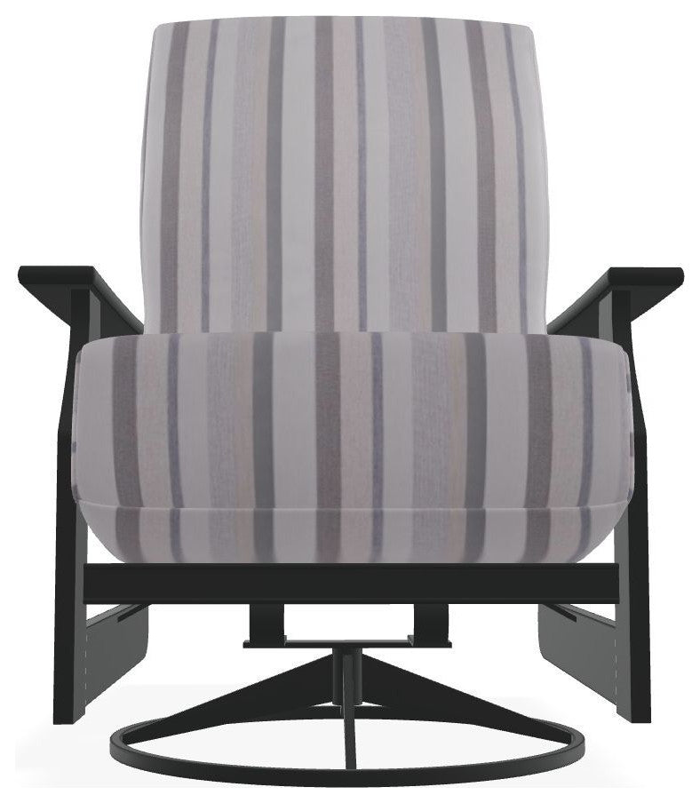 St. Catherine Deep Seat Outdoor Swivel Rocker, Sensory Dove/Graphite