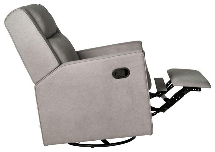 Cash Swivel Glider Rocker Recliner Chair, Light Gray