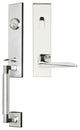 Ecco Lever, Tubular Entry Handleset, Left Hand, Polished Stainless Steel