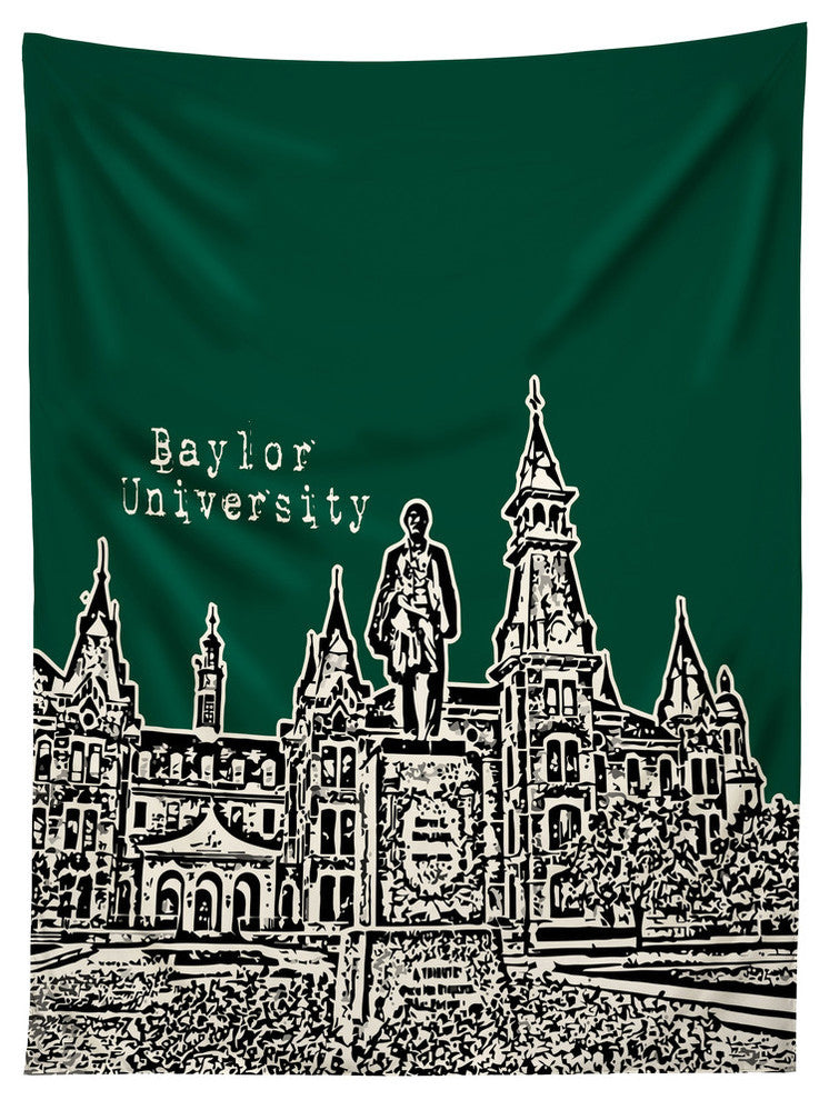 Deny Designs Bird Ave Baylor University Green Tapestry