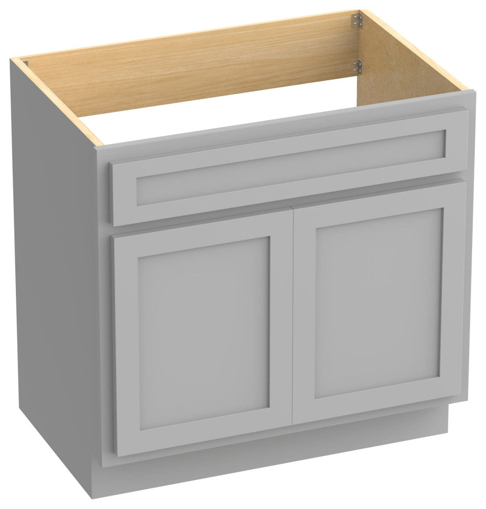 Vanity Art Vanity Base Cabinet, No Top, 36", Gray
