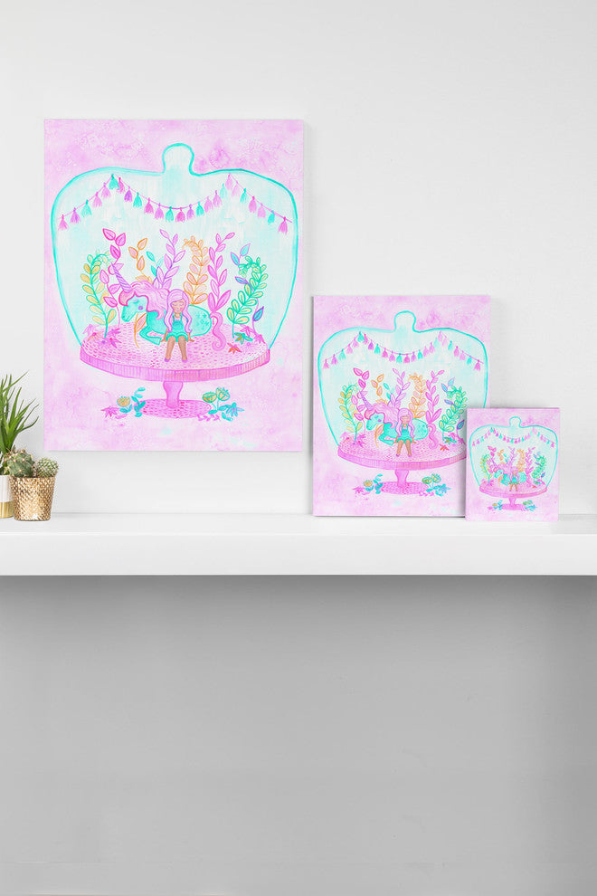Deny Designs Dash And Ash Unicorn Hideaway Art Canvas