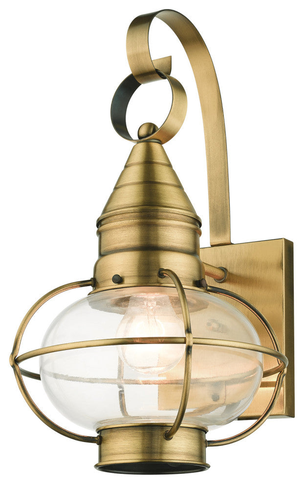 Antique Brass Nautical, Farmhouse, Bohemian, Colonial, Outdoor Wall Lantern