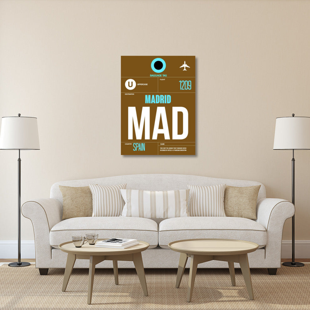 "MAD Madrid Luggage Tag 1" Fine Art Print