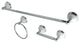 Kingston Brass 3-Piece Towel Bar Bathroom Hardware Set, Polished Chrome