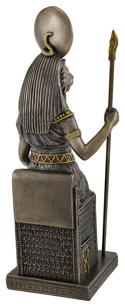 Egyptian Goddess Sekhmet Sitting on Throne Statue