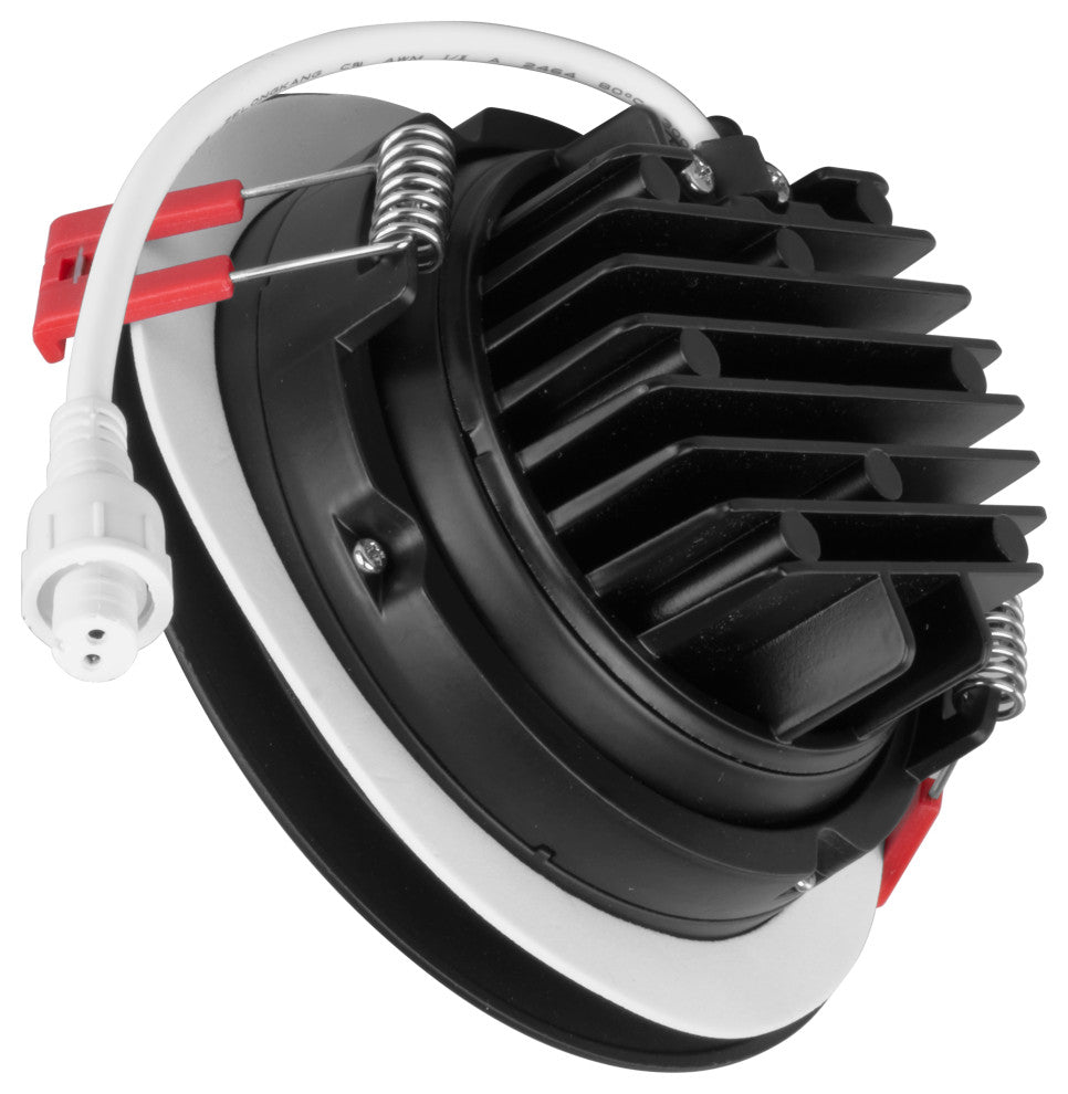 4" LED Gimbal Recessed Downlight, Black, 2700k