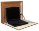 Wall Desk/Laptop Workstation, Mahogany, Oak