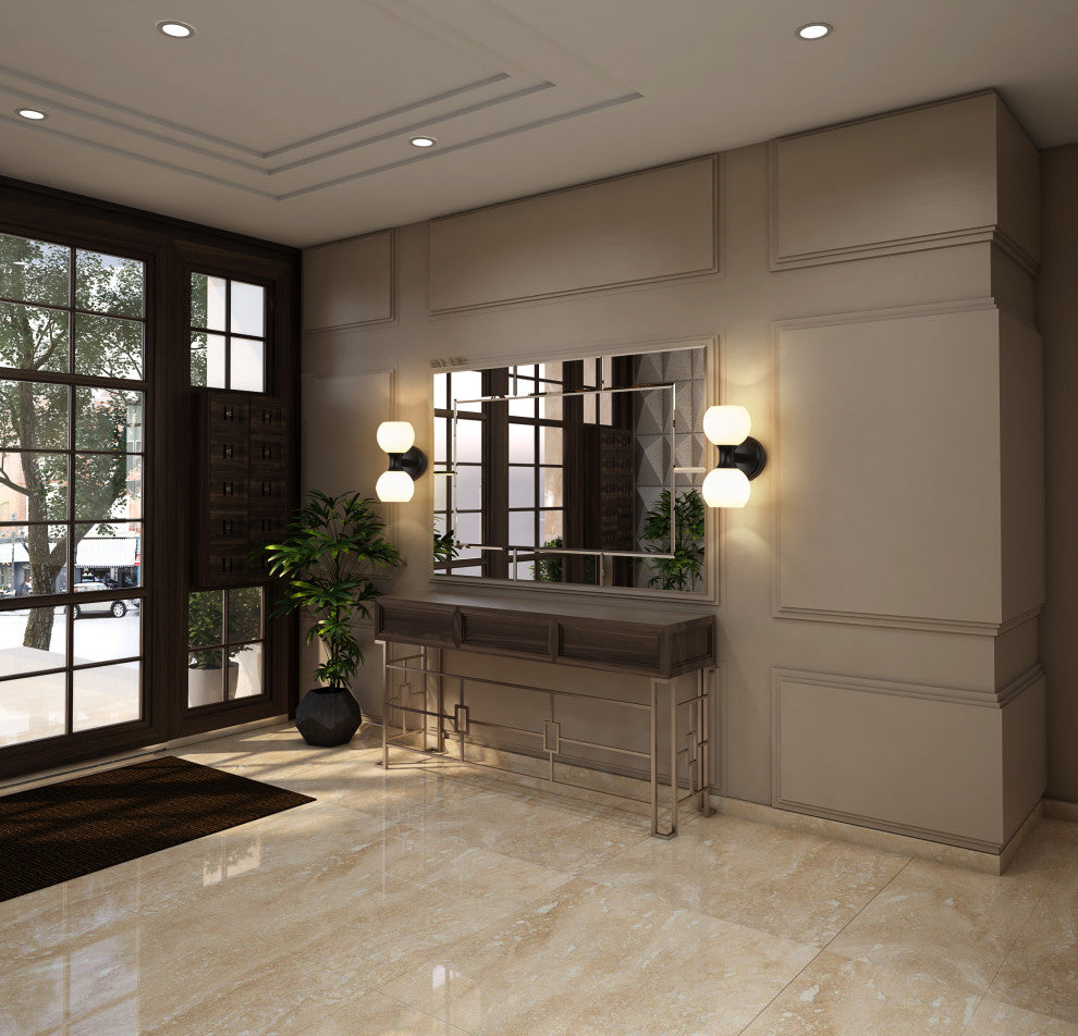 Z-LITE 2-Light Wall Sconce, Matte Black