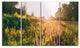 Bloomy Glade of Wild Flowers, Large Landscape Canvas Art, 48"x28", 4 Panels
