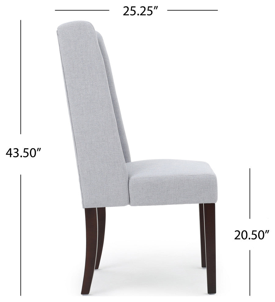 GDF Studio Cline Contemporary Fabric Wingback Dining Chair, Set of 2