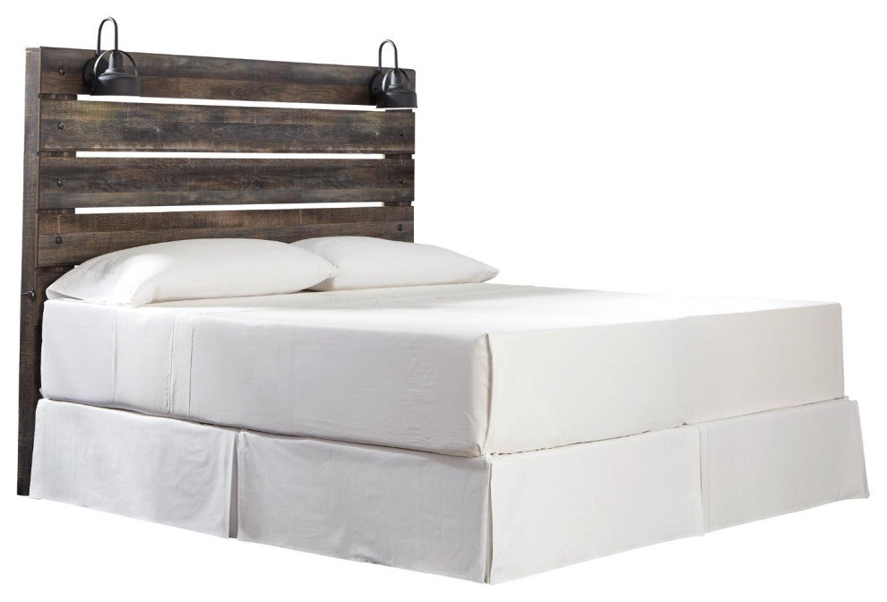 Drystan Rustic Brown Panel Headboard, King