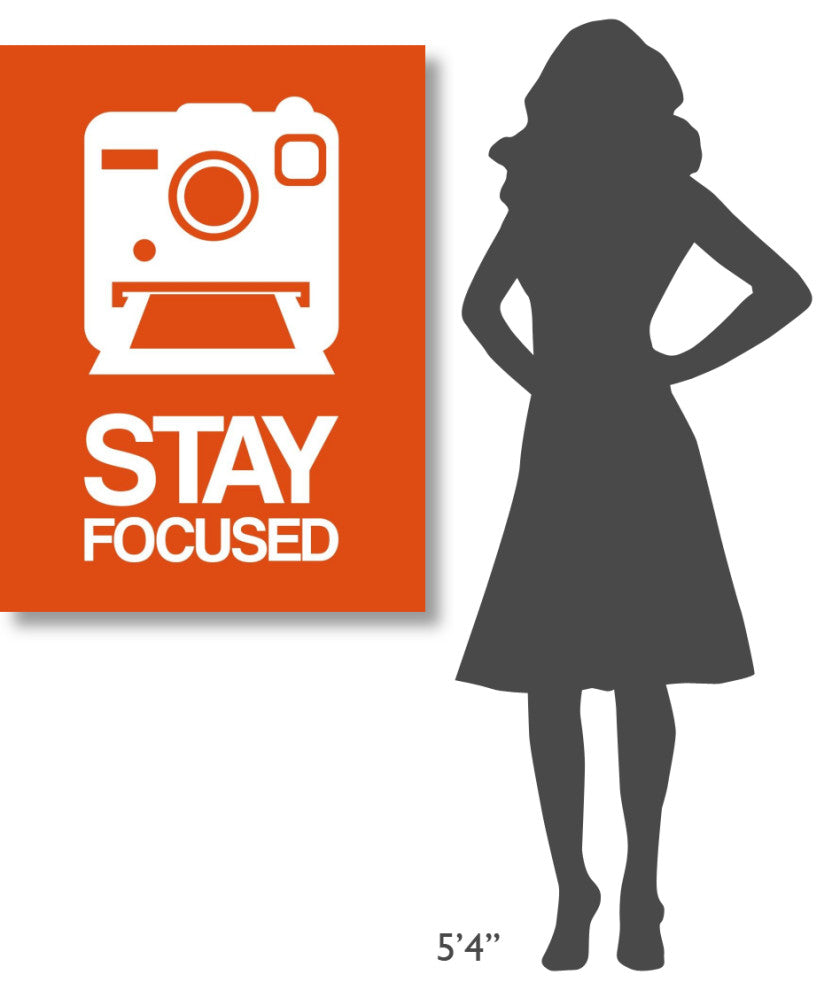 "Stay Focused Polaroid Camera Poster 3" Fine Art Print