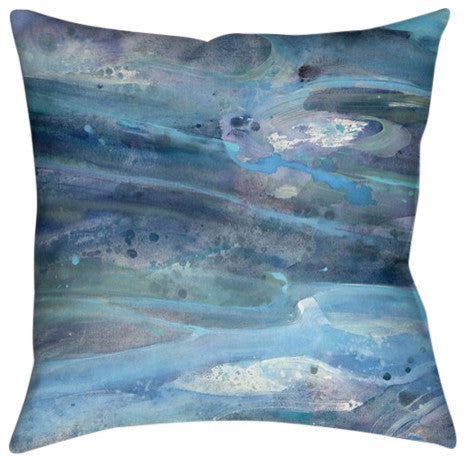Laural Home Rolling Waves 18" X 18" Indoor Decorative Pillow