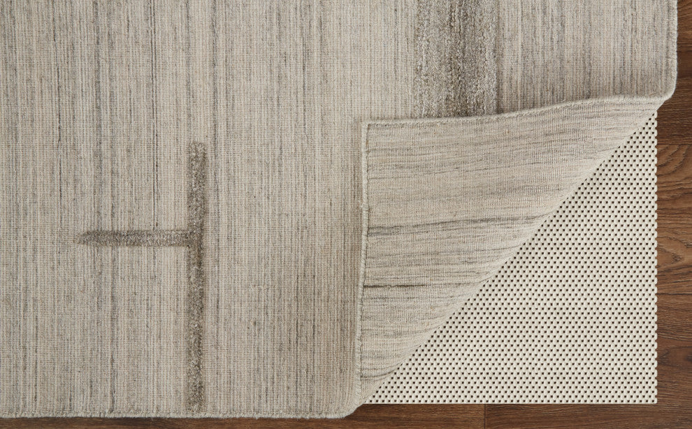 Longridge T8002 Modern/Casual/Scandinavian Area Rug, Ivory/Tan, 9'x12'