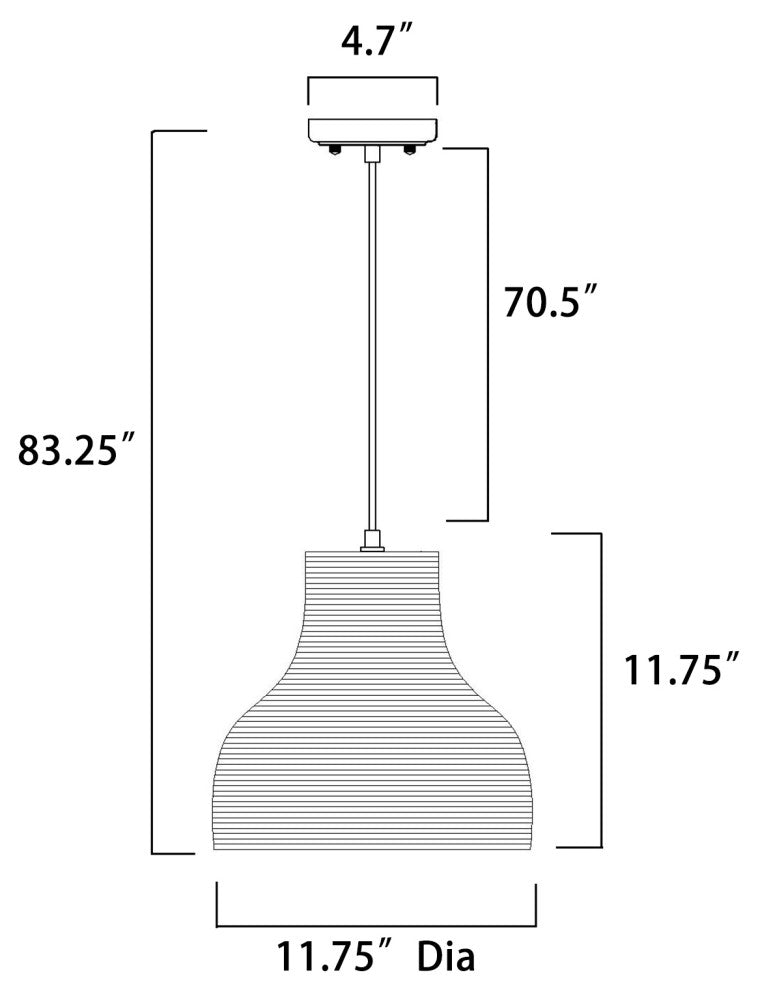 Matte Black Modern Nordic Style Pendant With Natural Brown Origami Paper Shade