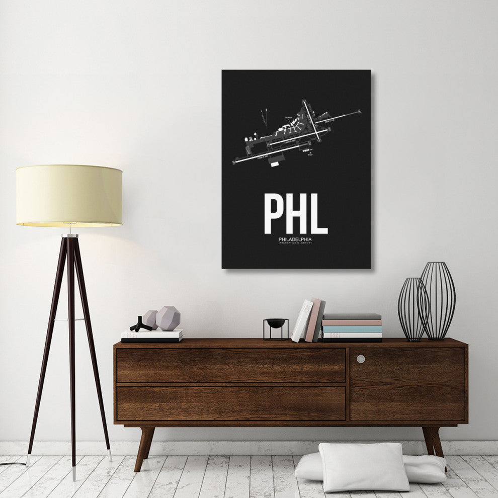 "PHL Philadelphia Airport Black" Fine Art Print