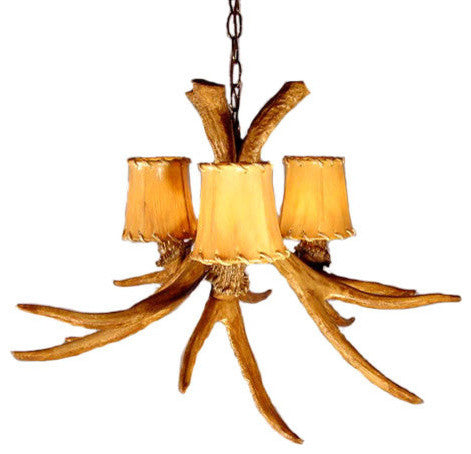 Reproduction Antler Mule Deer Chandelier Light, RS-16