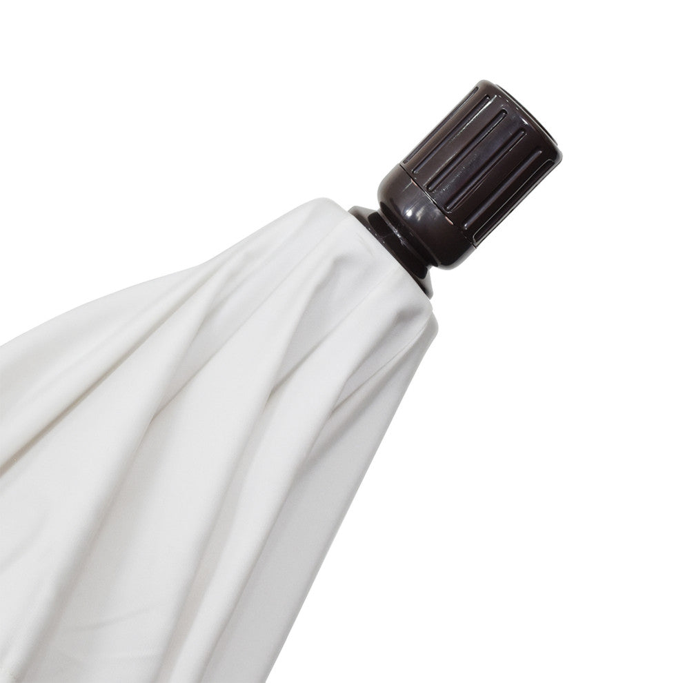 11' Bronze Collar Tilt Crank Aluminum Umbrella, Sunbrella, Linen Sesame