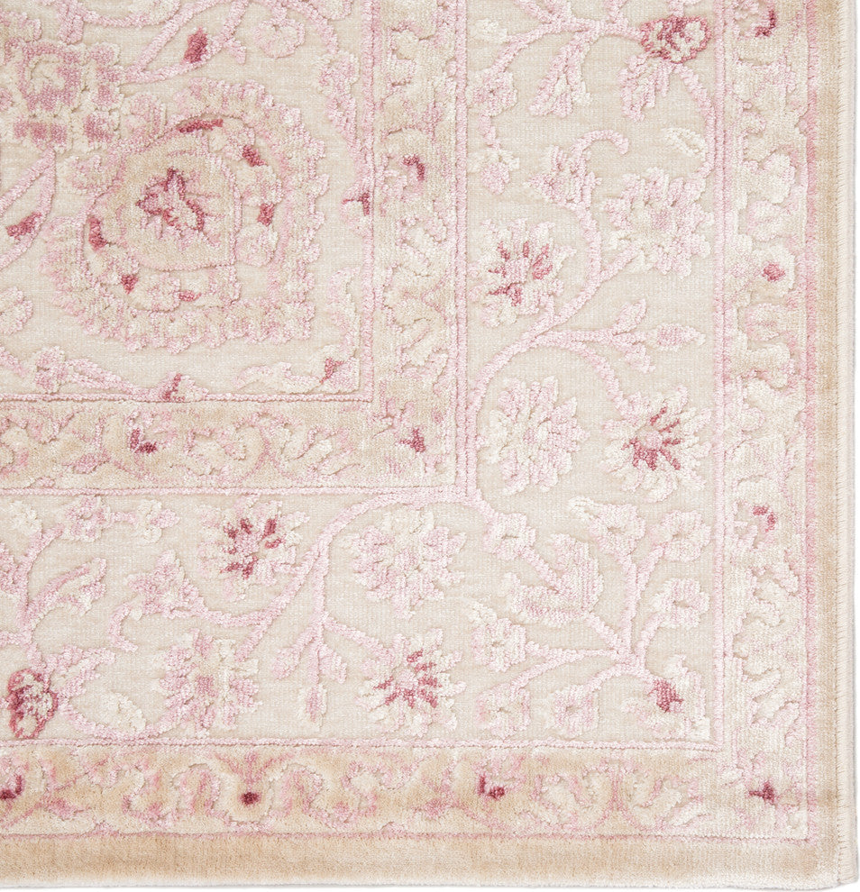 Jaipur Living Malo Medallion Pink/White Area Rug, 2'x3'