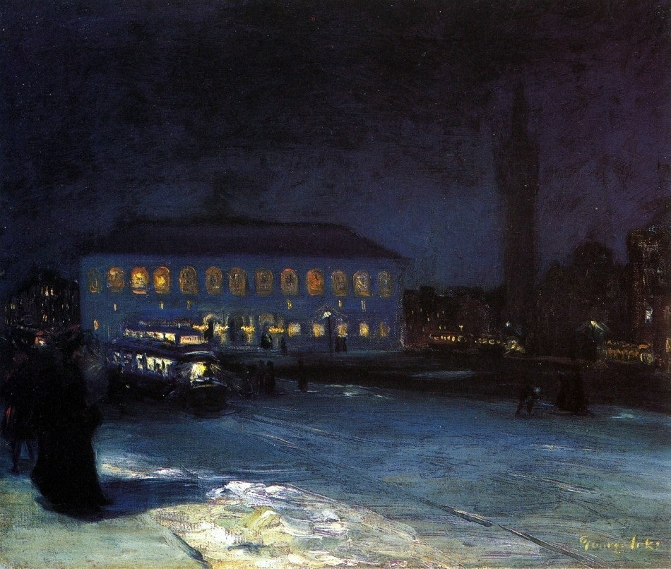 George Luks Copley Square - 20" x 25" Premium Canvas Print