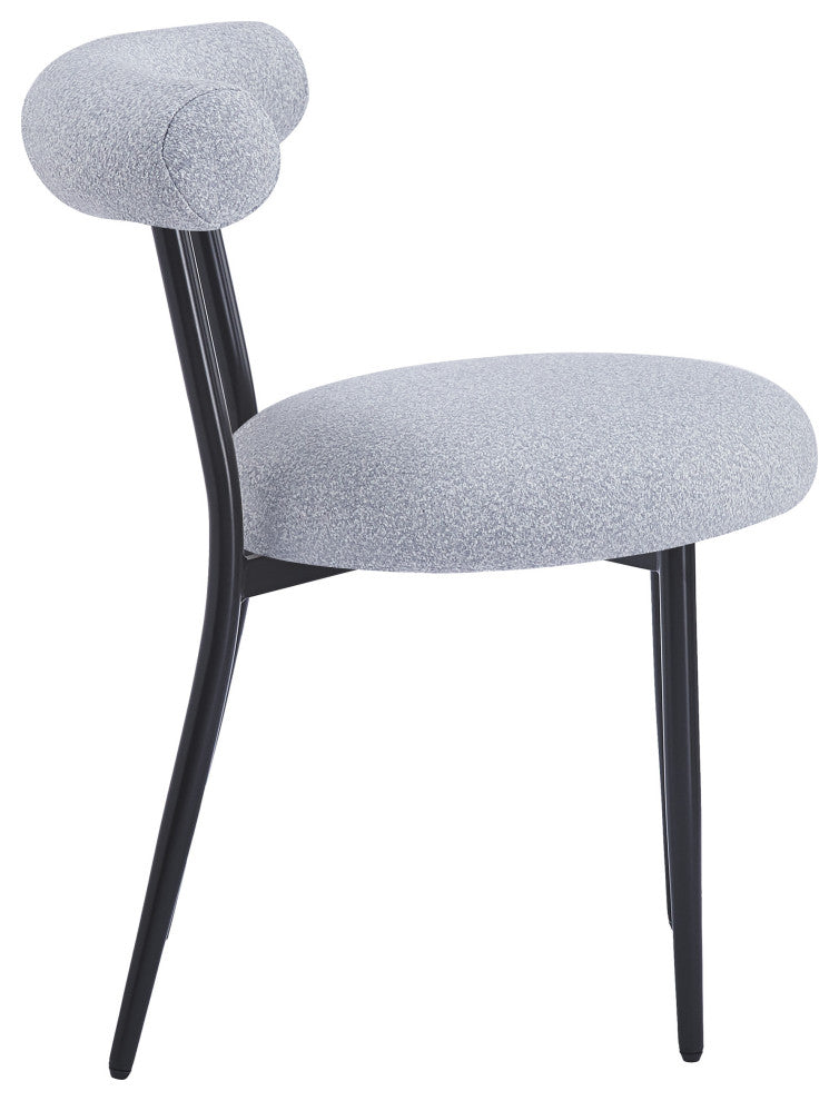 Daimona Fabric Upholstered Dining Chairs, Set of 2, Gray