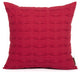Red Hand Crafted Pintuck Accent Throw Pillow Cover