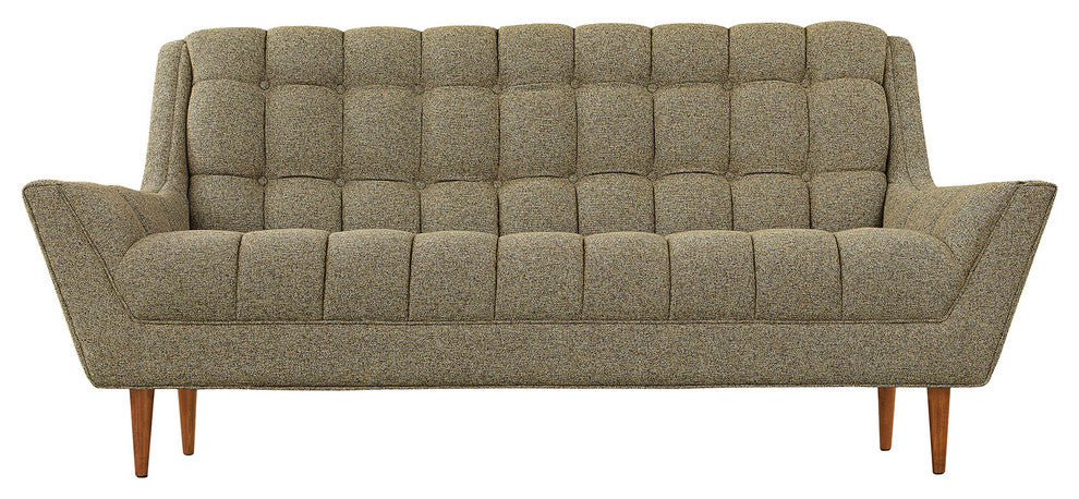 Modern Contemporary Fabric Loveseat , Beige, Fabric