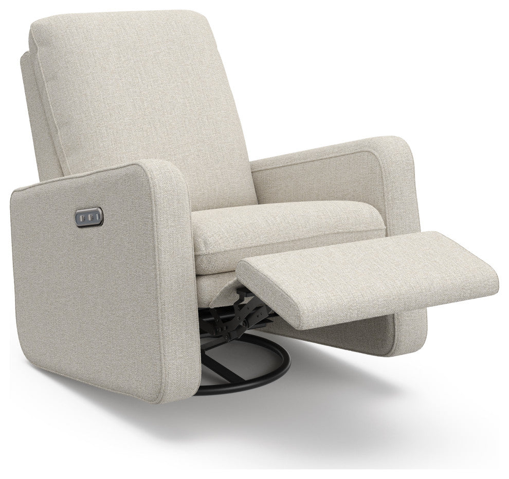 Graco Teddi Power Recliner Swivel Glider, Dune Basketweave