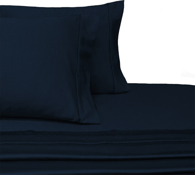 Soft 100% Microfiber Solid Pillowcases, Set of 2, Navy, King