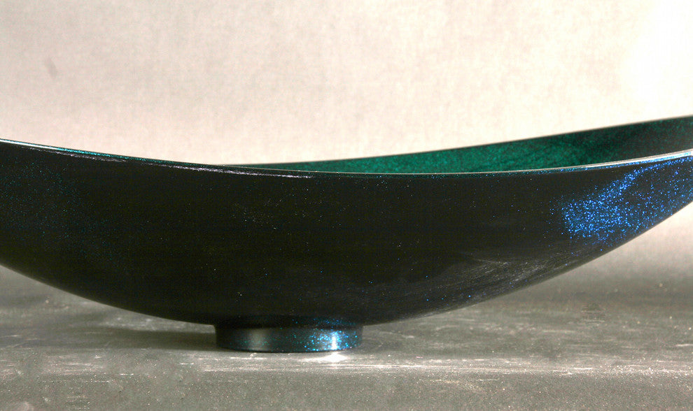 Pert Infinity Starlight Vessel Sink, Blue and Green, Blue and Green Starlight