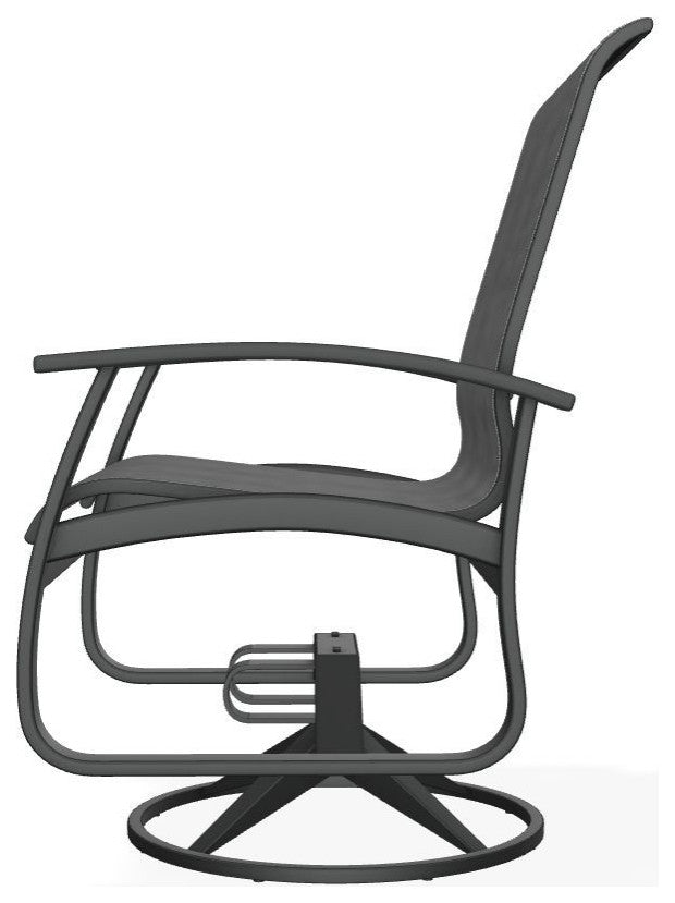 Belle Isle Sling Outdoor Swivel Rocker, Augustine Fennel/Graphite