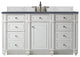 Bristol 60" Single Vanity Bright White, Charcoal Soapstone Quartz