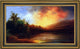 Hermann Fuechsel Lake Scene Framed Premium Canvas Print, 14"x28"