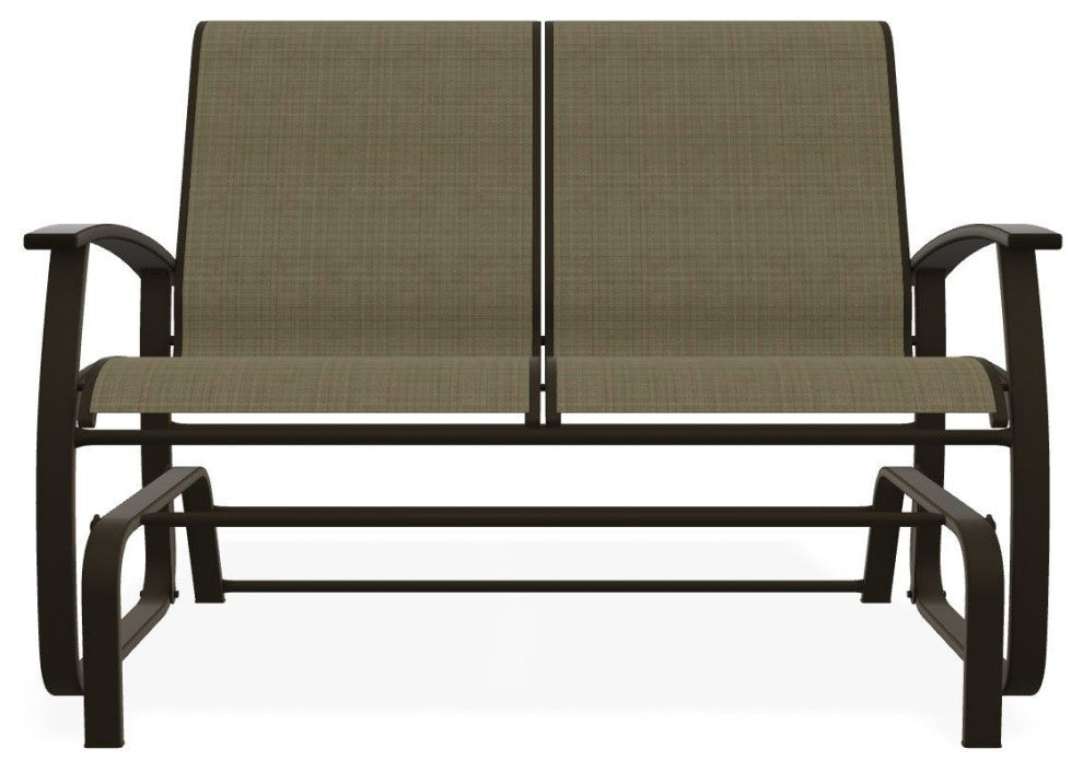 Belle Isle Sling 2-Seat Glider, Elevation Stone/Beachwood