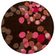 Avalisa Contemporary Area Rug, Pink, 7'9" Round