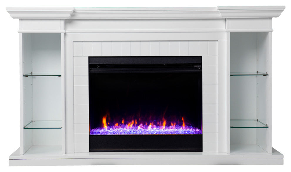 Harwich Color Changing Fireplace With Bookcase